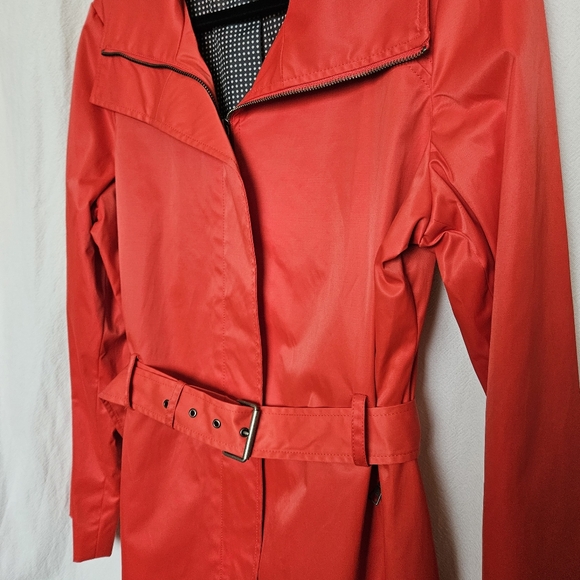 MOSSIMO Womens Red Y2K Retro Classic Preppy Belted Trench Coat Jacket Sz XL NEW! - Picture 5 of 14